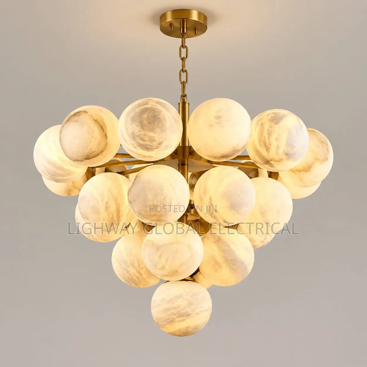 Luxury Natural Spanish Marble First Class Hanging Chandelier