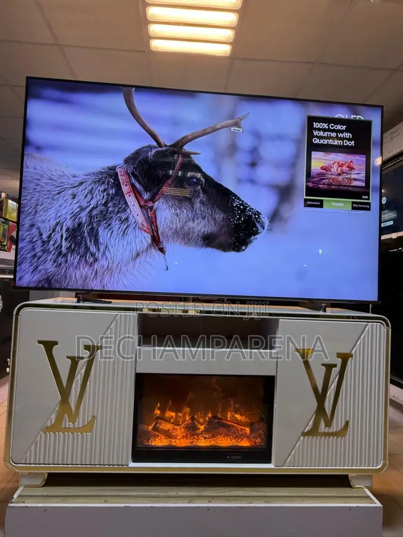 TV Stand With Flame