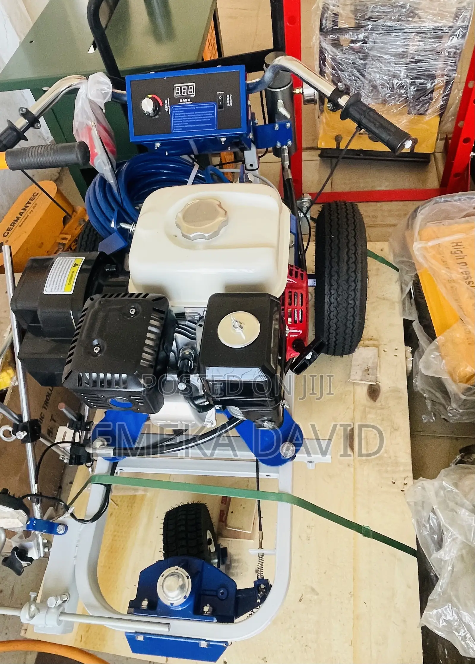 Industrial Gasoline-Powered Road Marking Machine.