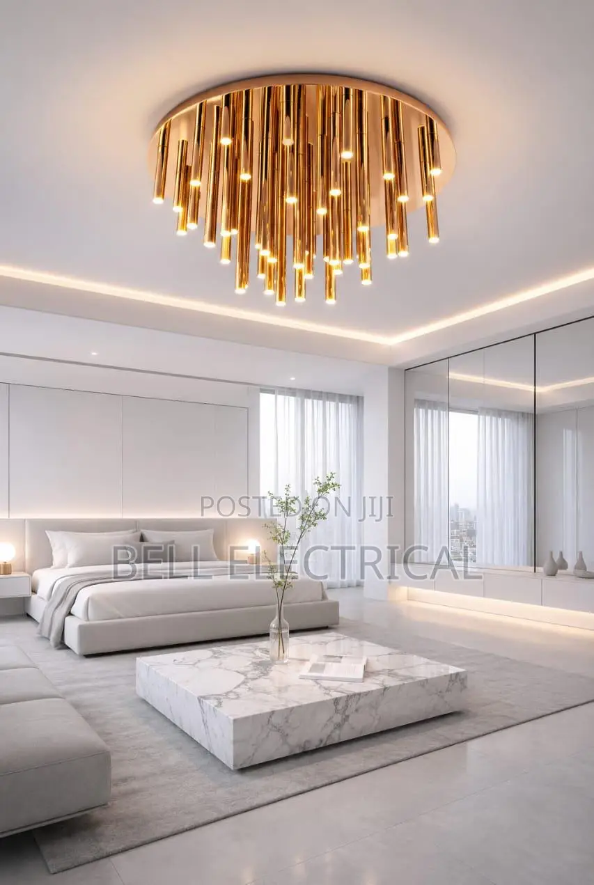 Luxury Gold and Black Chandelier