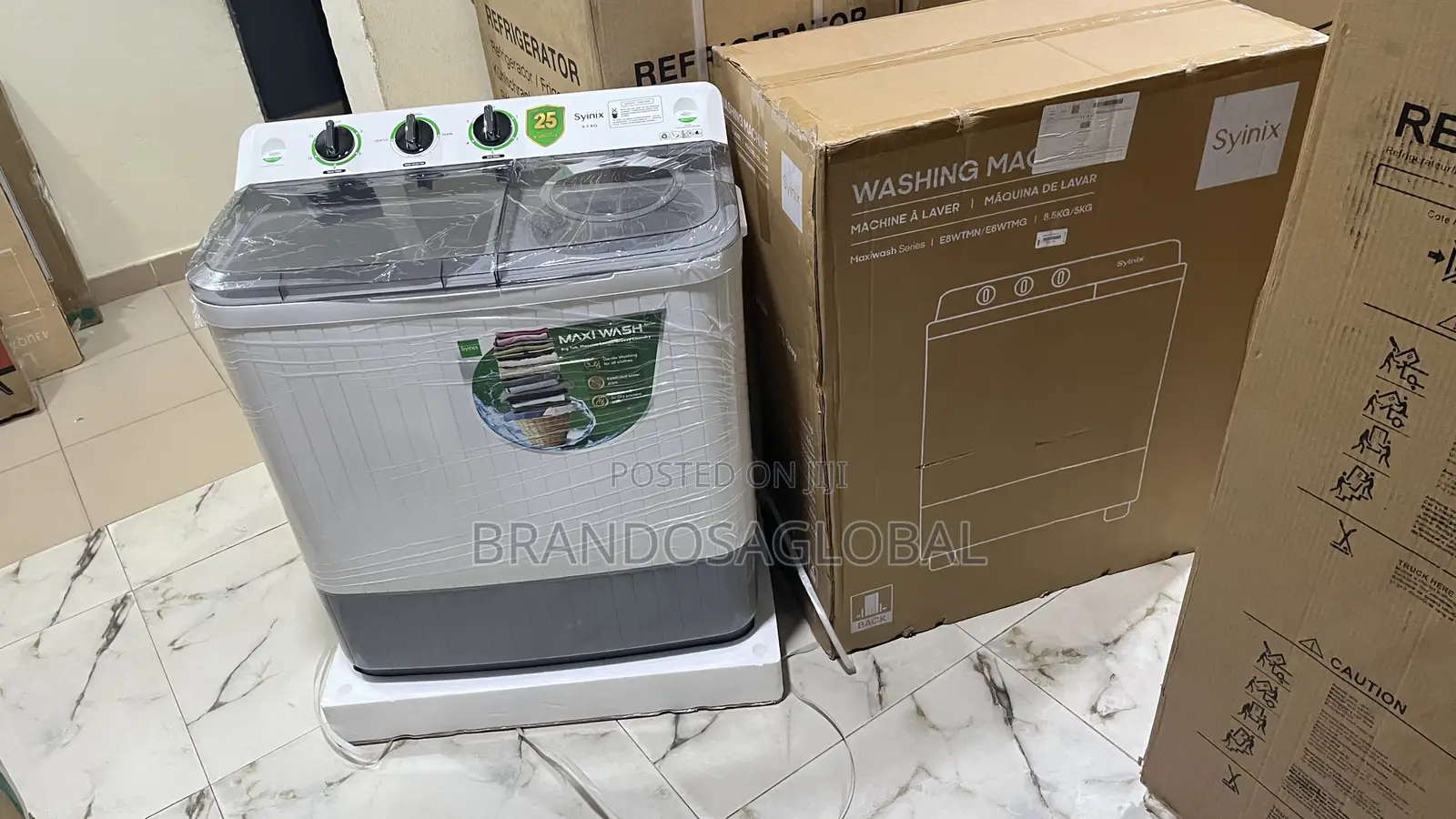 Synix 8.5KG Twin Tub Washing Machine E8wtmn/E8WTMG–Semi Automatic