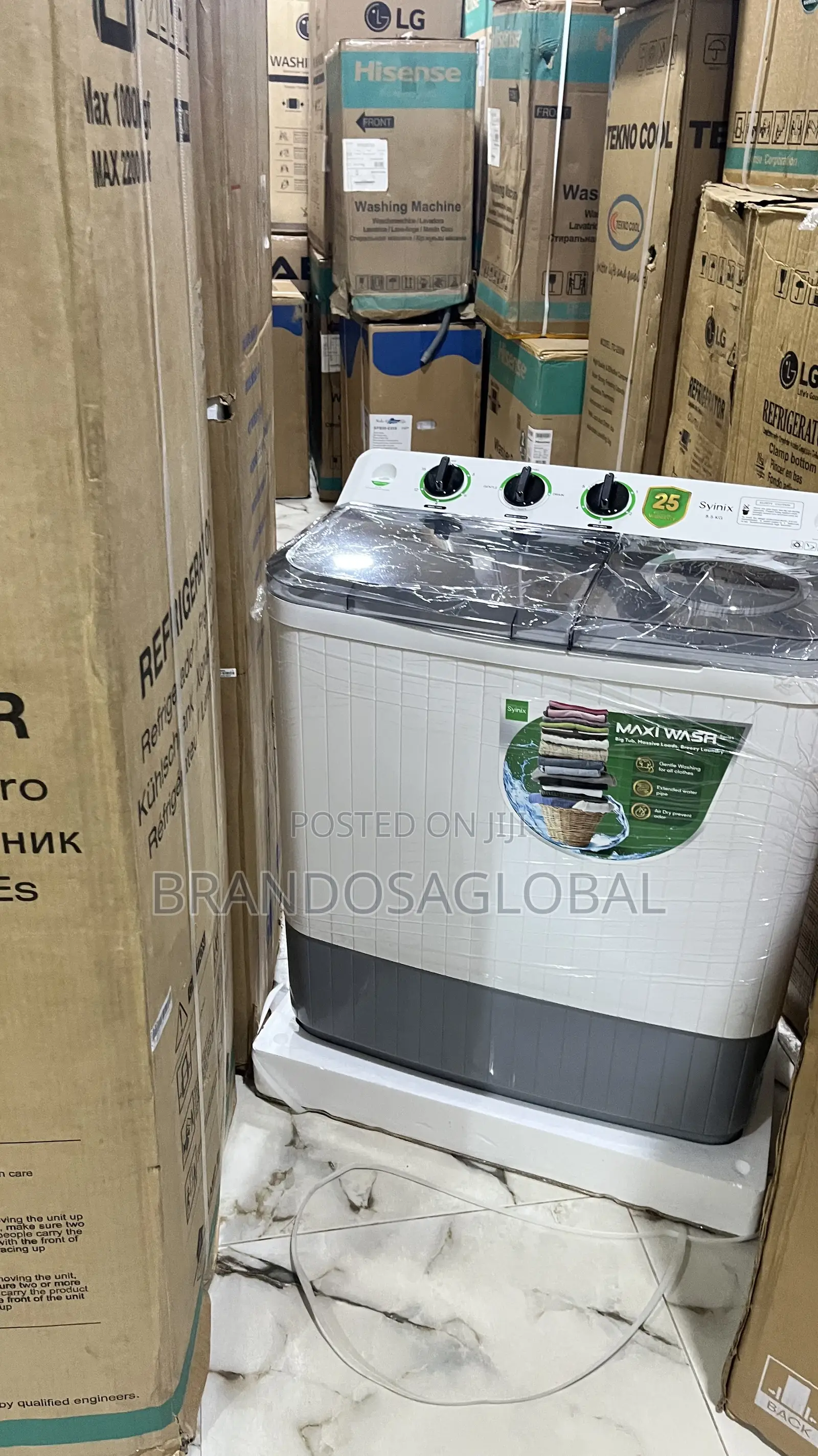 Synix 8.5KG Twin Tub Washing Machine E8wtmn/E8WTMG–Semi Automatic