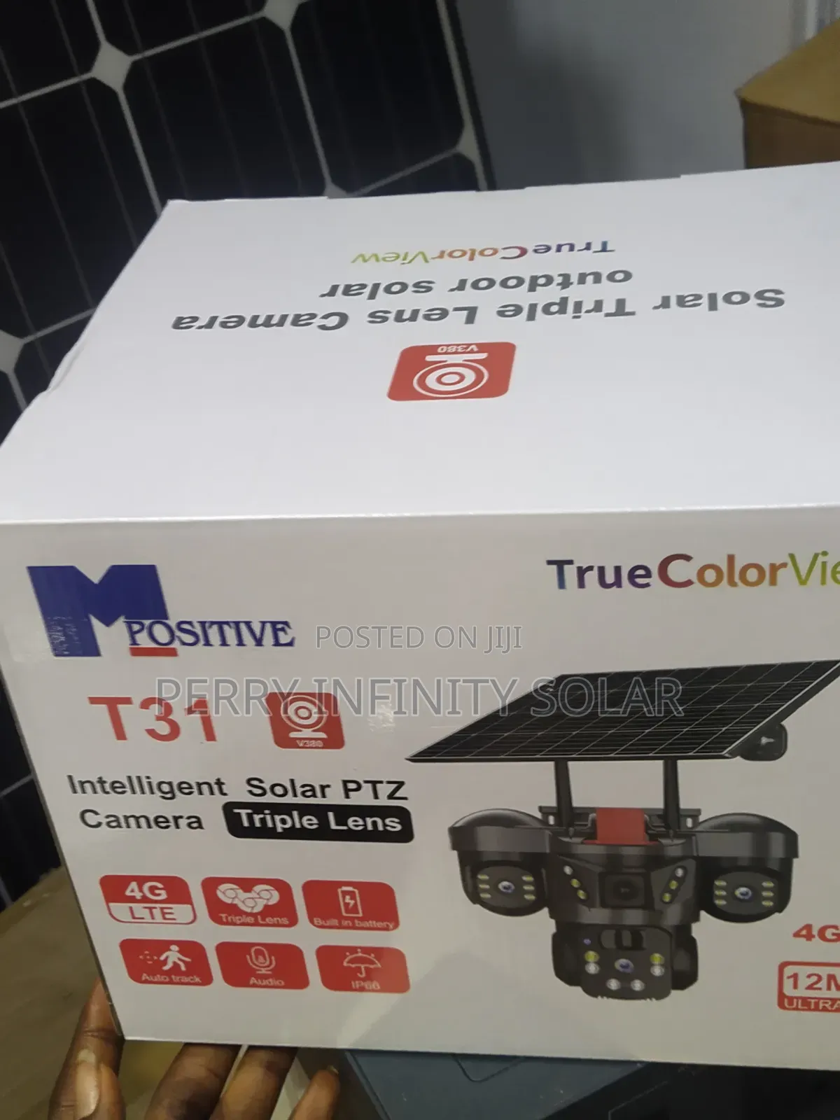 T33 4G Triple Lens Solar CCTV Camera| 9MP PTZ |AI Tracking |Waterproof