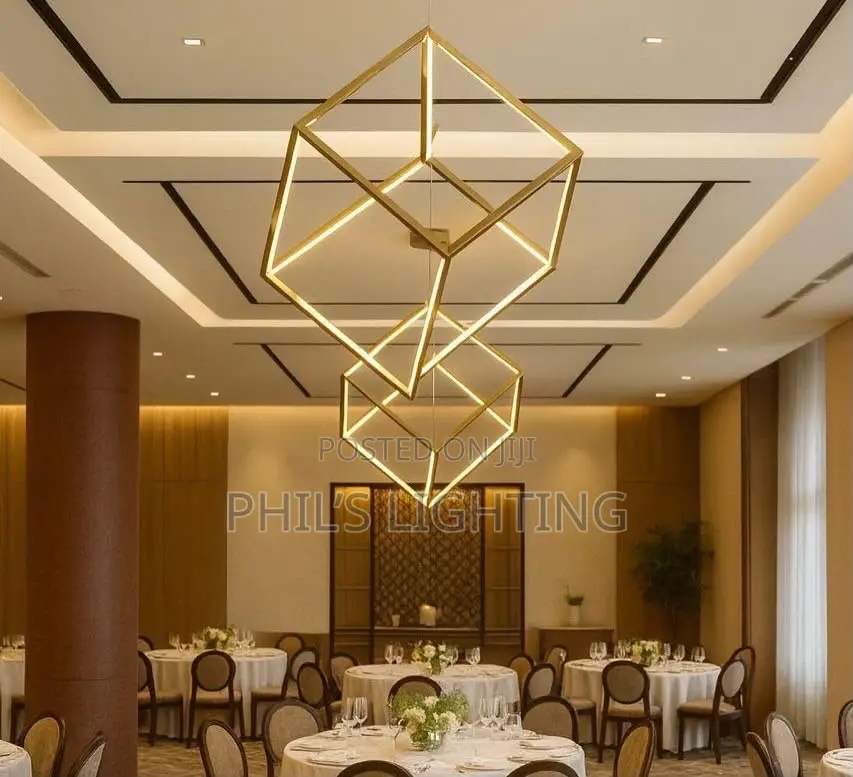 Modern Square Led Chandelier Art Design Postmodern Luxury