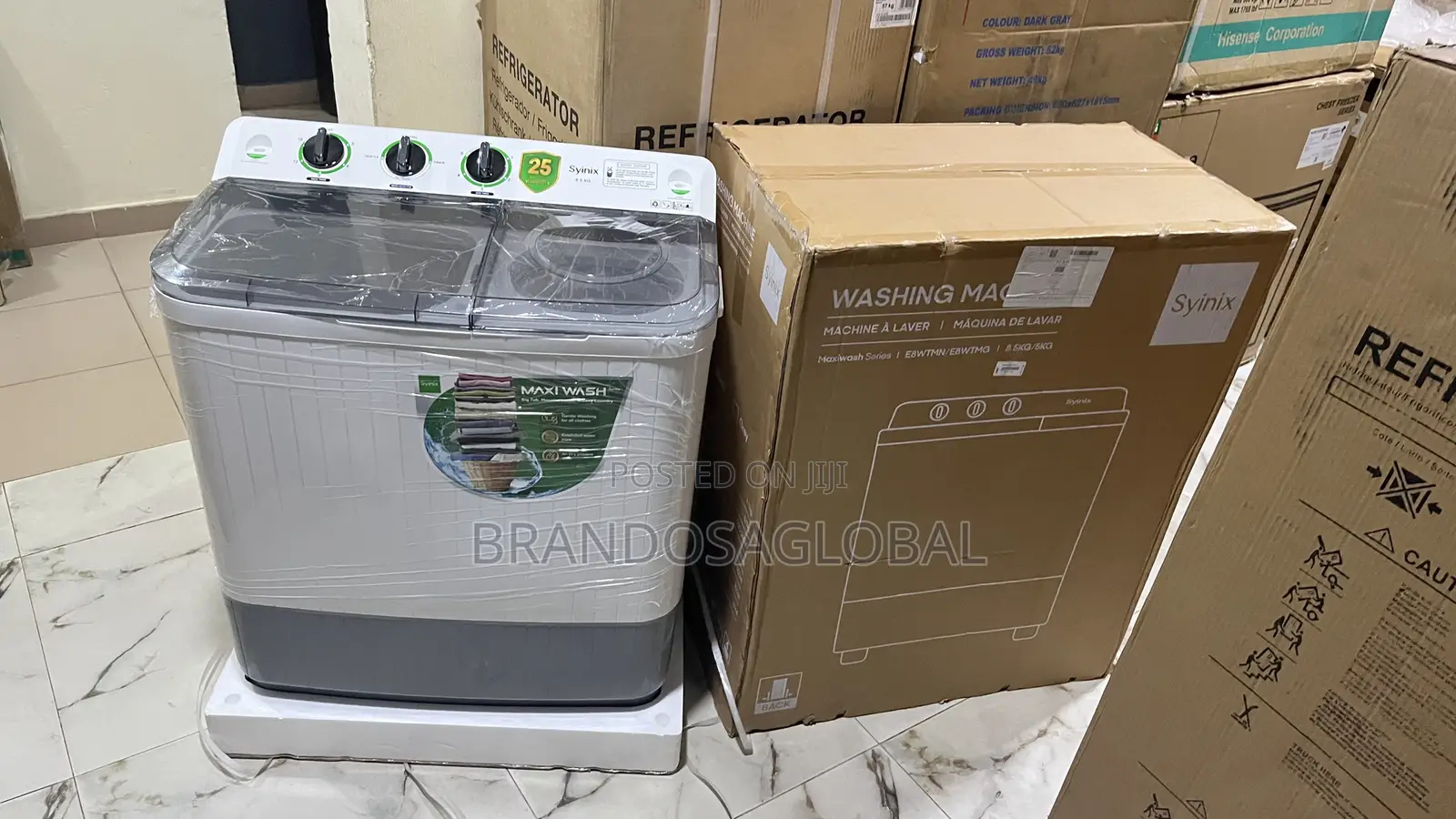 Synix 8.5KG Twin Tub Washing Machine E8wtmn/E8wtmg-Powerful WASHER