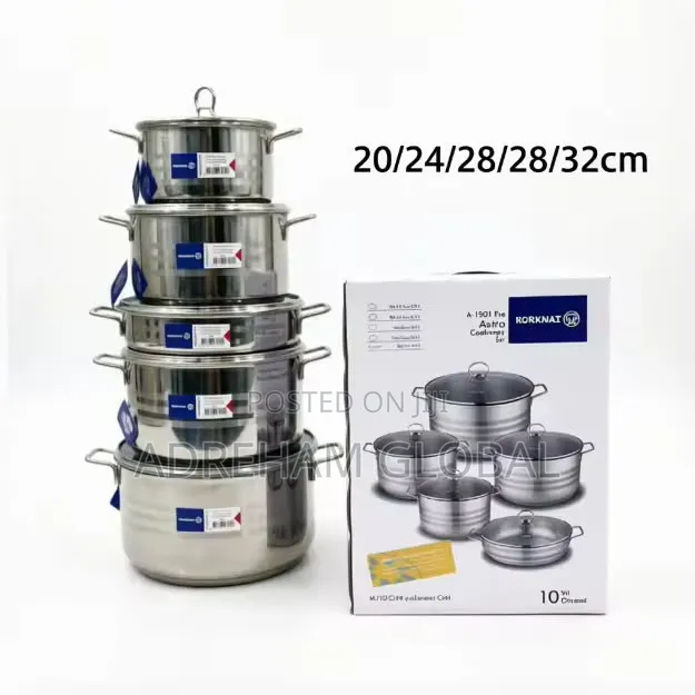 Korknai Stainless Steel Cookware Pot Set 20,24,28,28,32cm