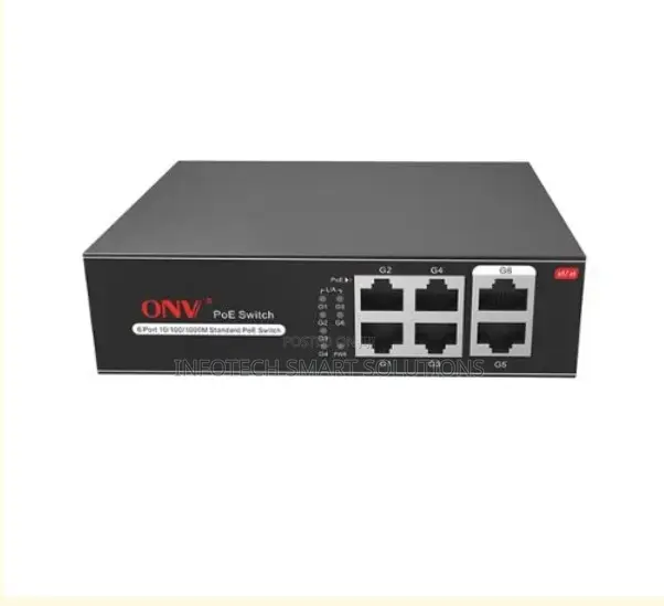 ONV 4-Port PoE Switch 10/100Mbps With 2 Uplink Ports