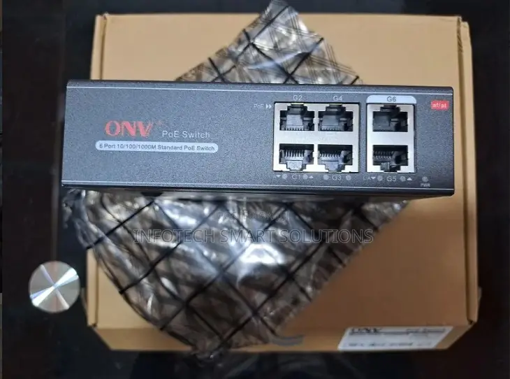 ONV 4-Port PoE Switch 10/100Mbps With 2 Uplink Ports