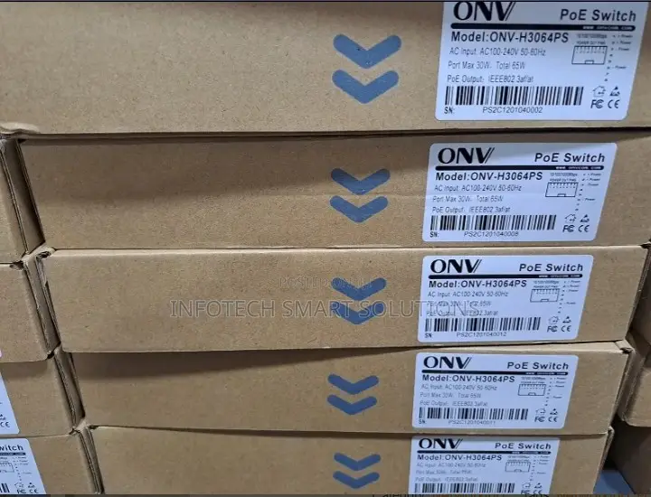 ONV 4-Port PoE Switch 10/100Mbps With 2 Uplink Ports