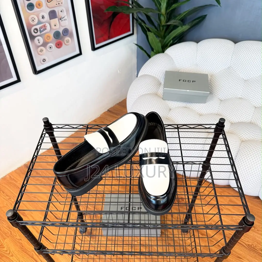 Two Tone Leather Loafers Two Colors
