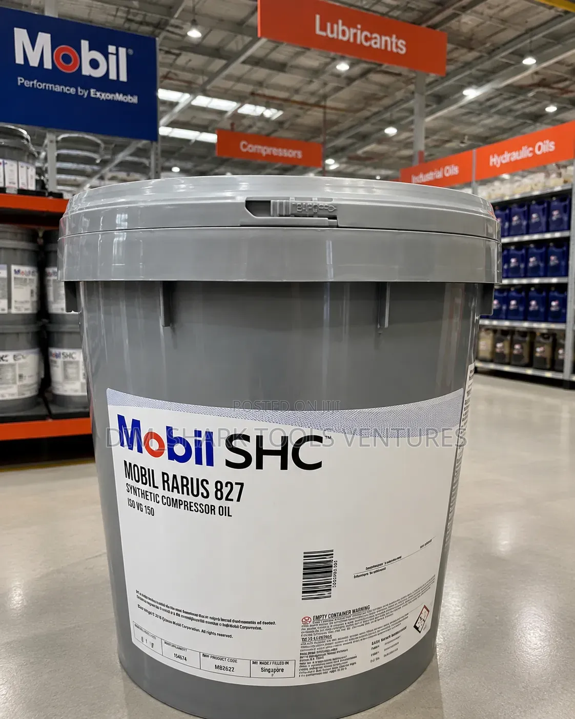 20L Mobil SHC Rarus 827 Supreme-Performance Synthetic Compressor Oil