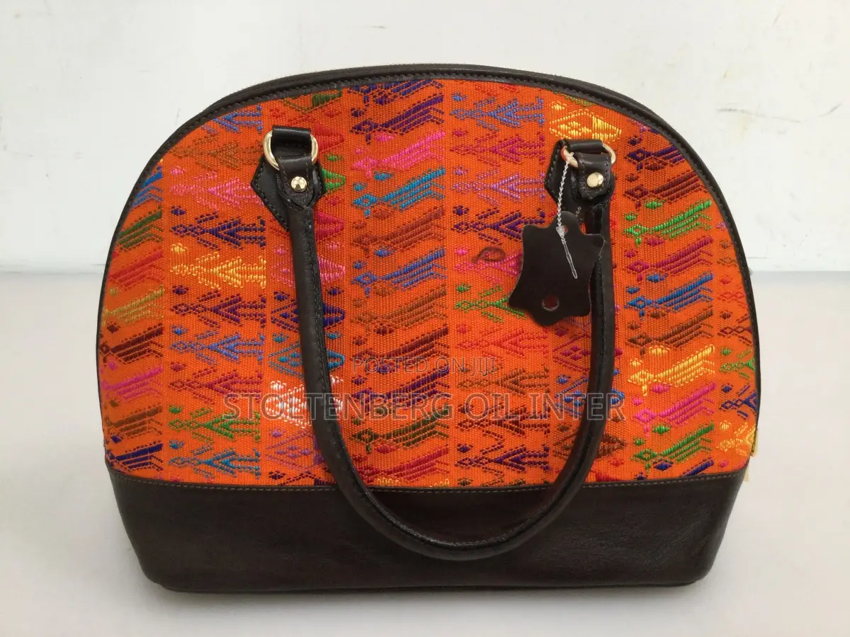 Handmade Huipil Leather Womens Handbag
