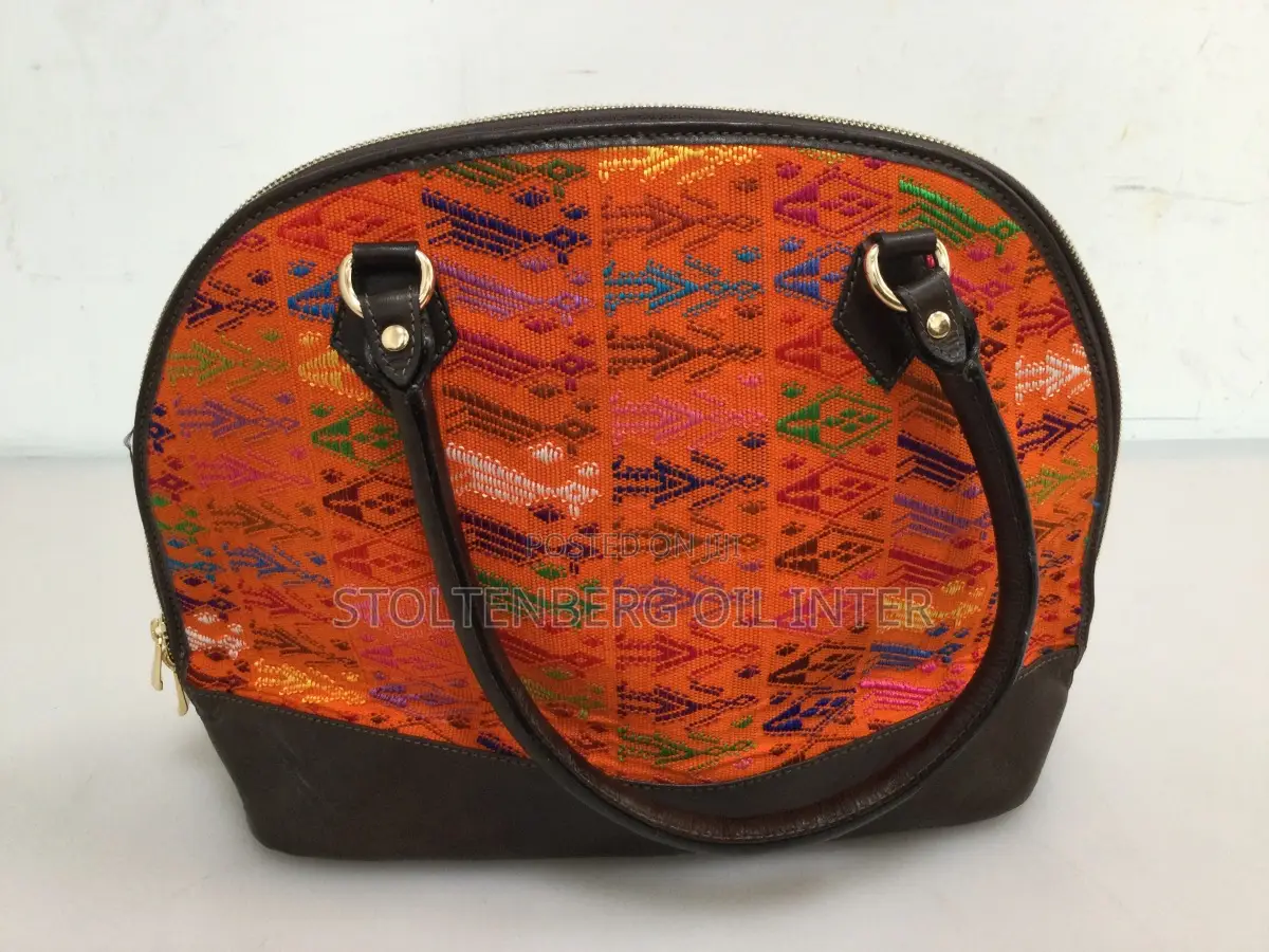 Handmade Huipil Leather Womens Handbag