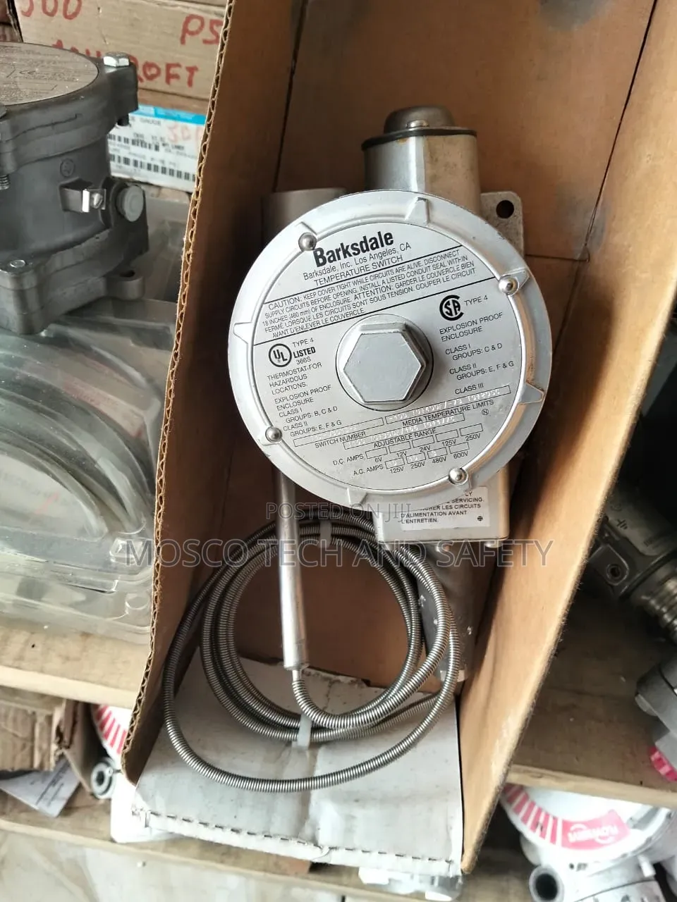 Barksdale T1x/TXL Series Explosion-Proof Temperature Switch