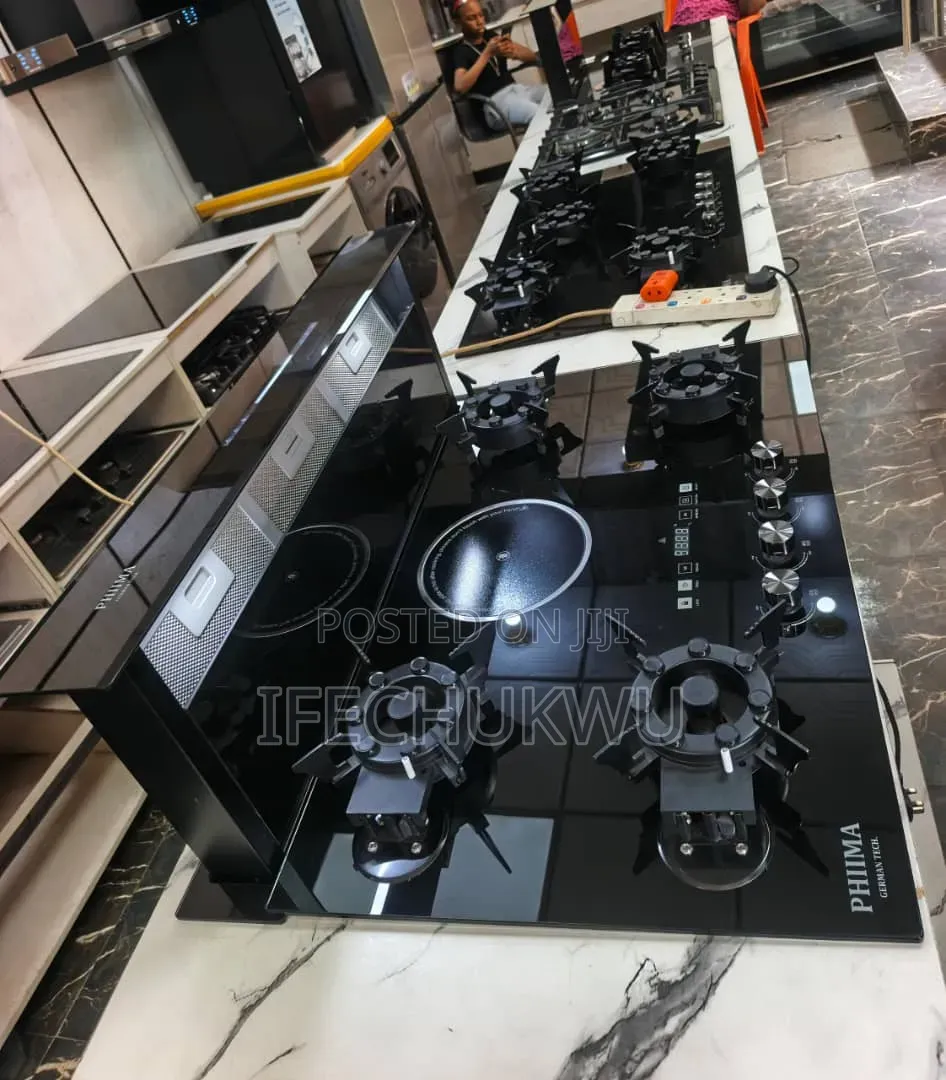 Original PHIIMA 90CM Downdraft Extractor Built-in 4+1 Flips Up Gas