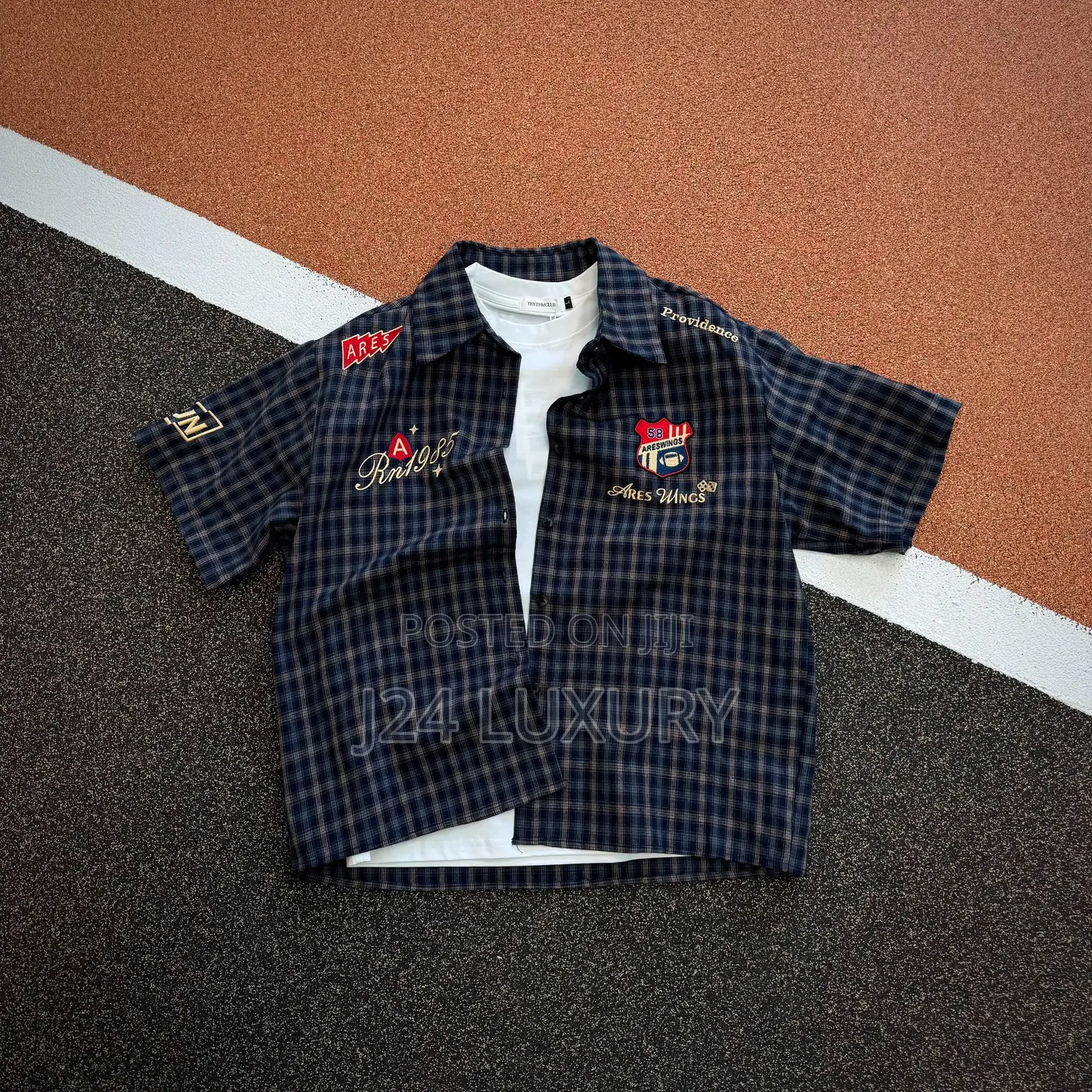Ice Cream S/S Patch Plaid Shirt