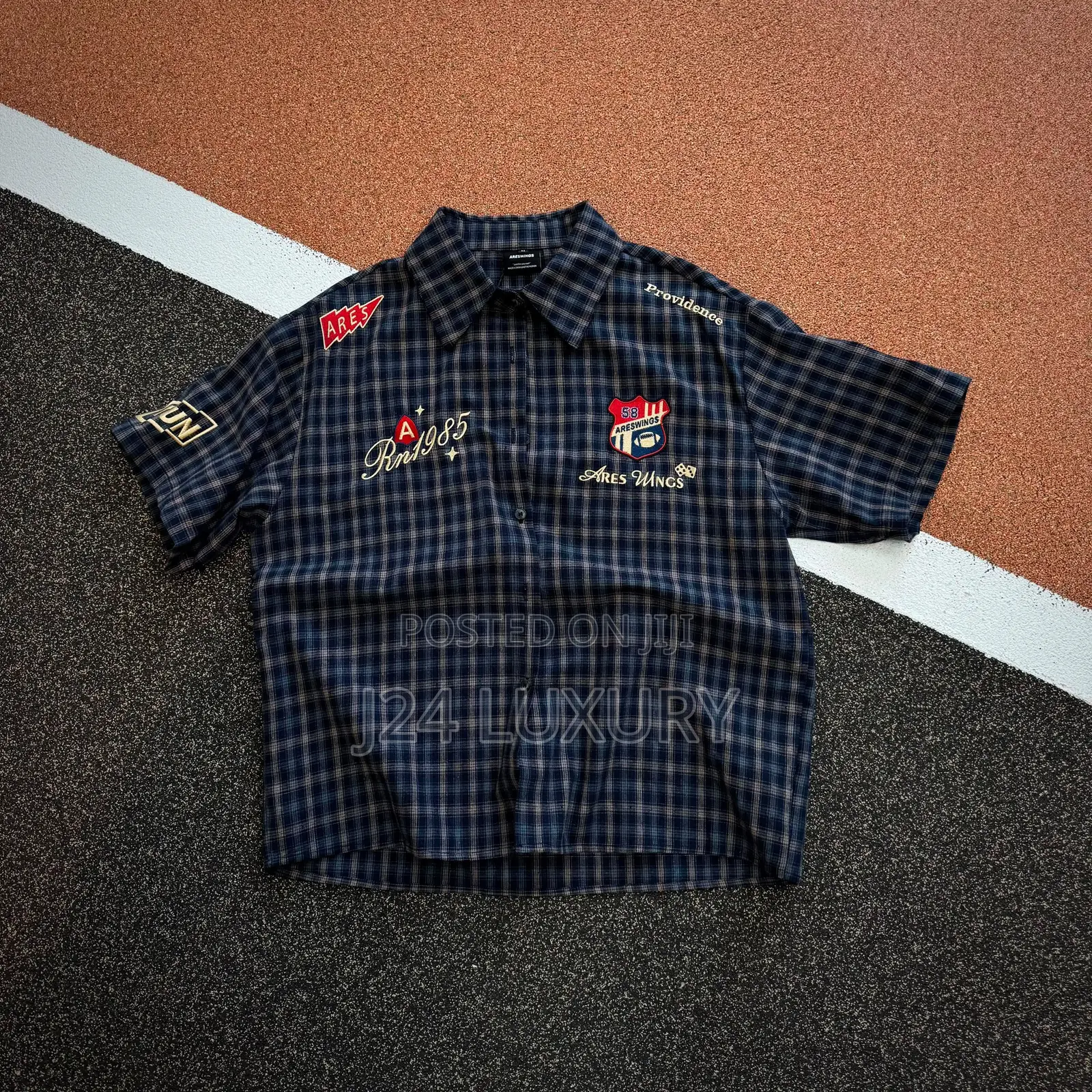 Ice Cream S/S Patch Plaid Shirt