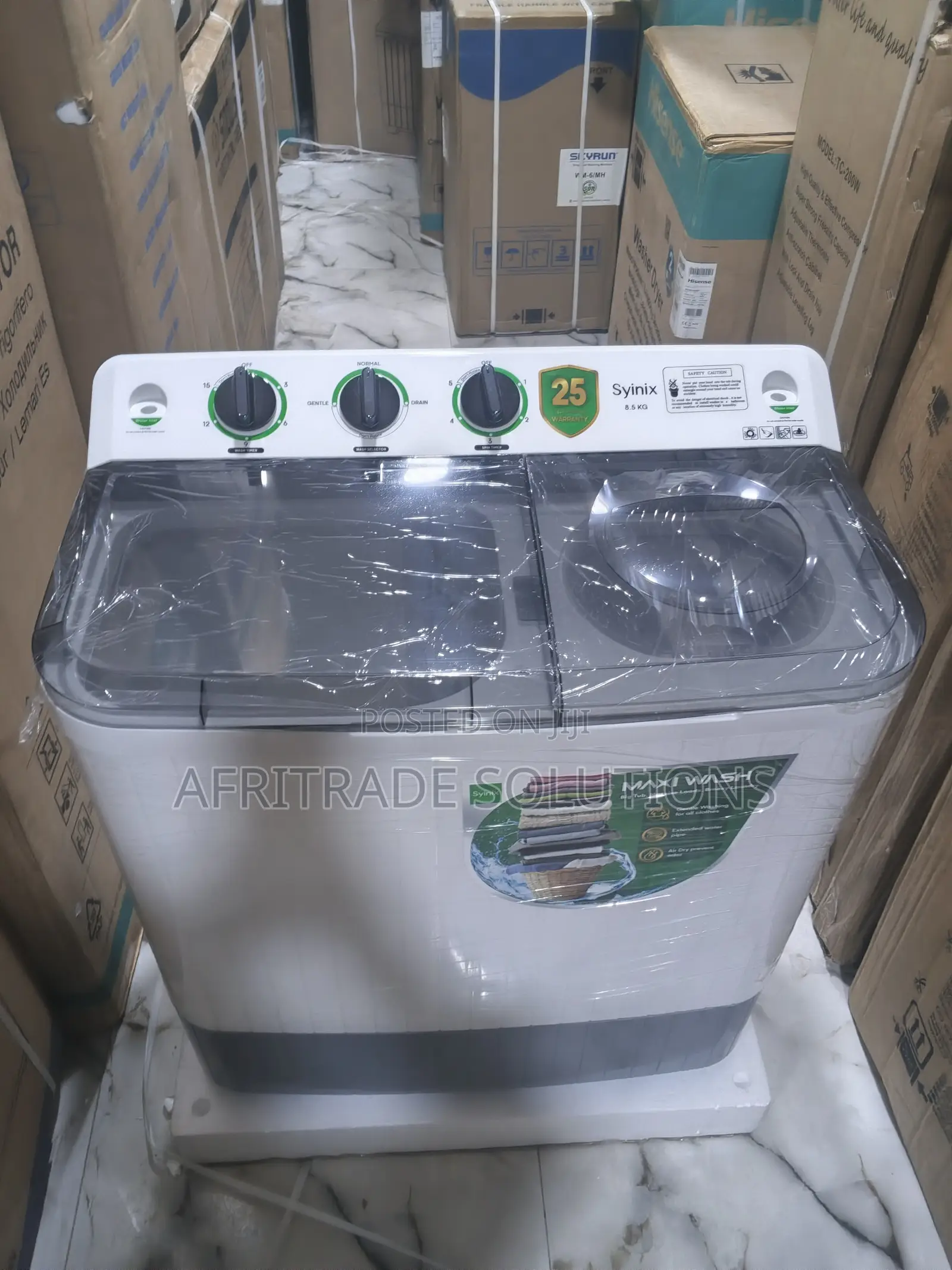 Syinix 8.5KG Manual Washing Machine – Powerful Cleaning
