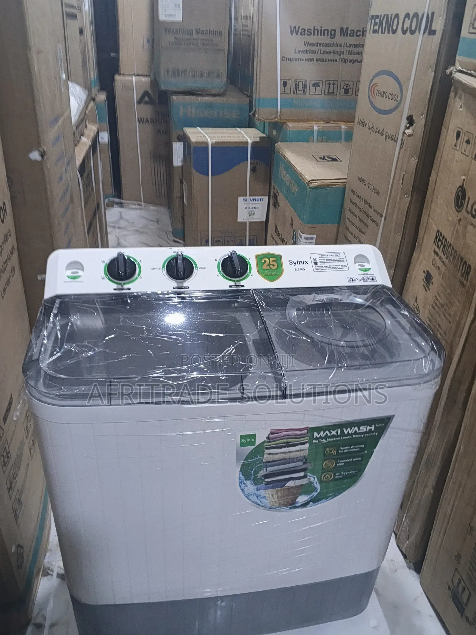 Syinix 8.5KG Twin Tub Manual Washing Machine