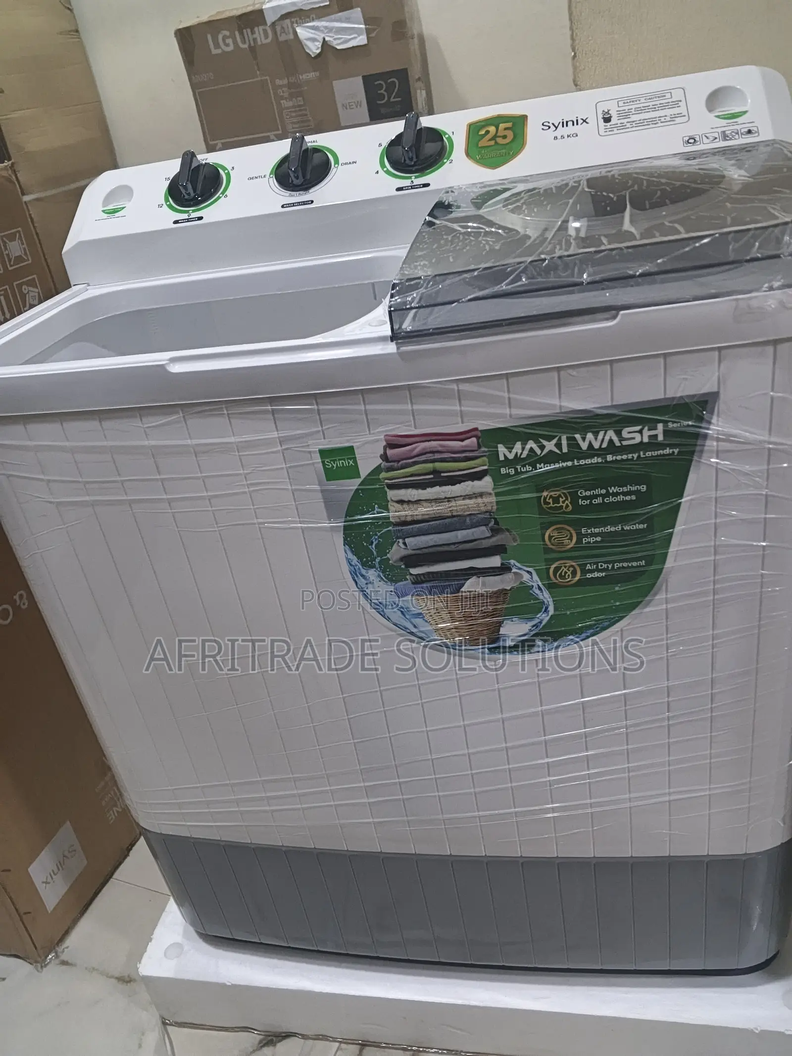 Syinix 8.5KG Twin Tub Manual Washer – Efficient Cleaning