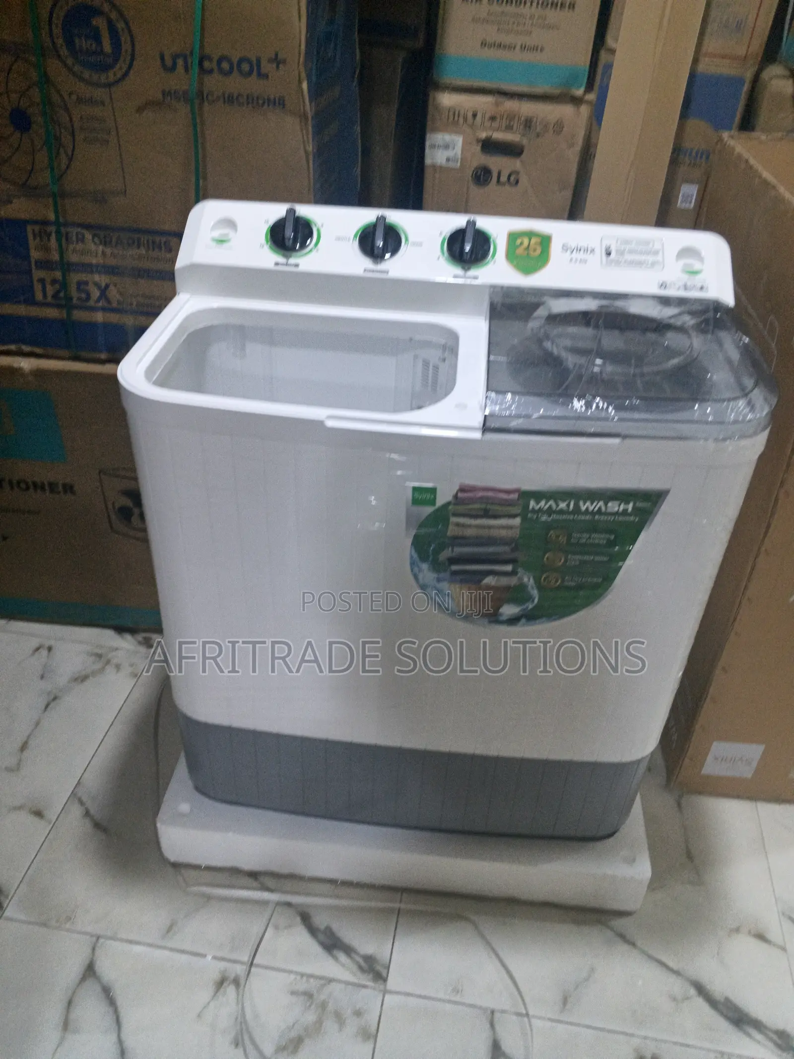 Syinix 8.5KG Twin Tub Washer – Powerful Spin Performance