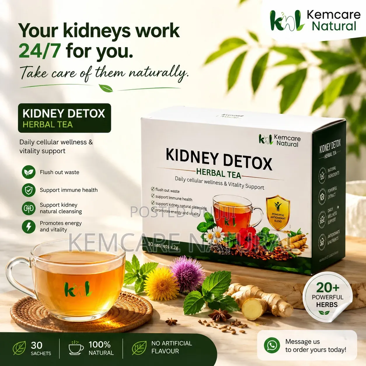 Kidney Detox Tea Ginger Herbal Blend