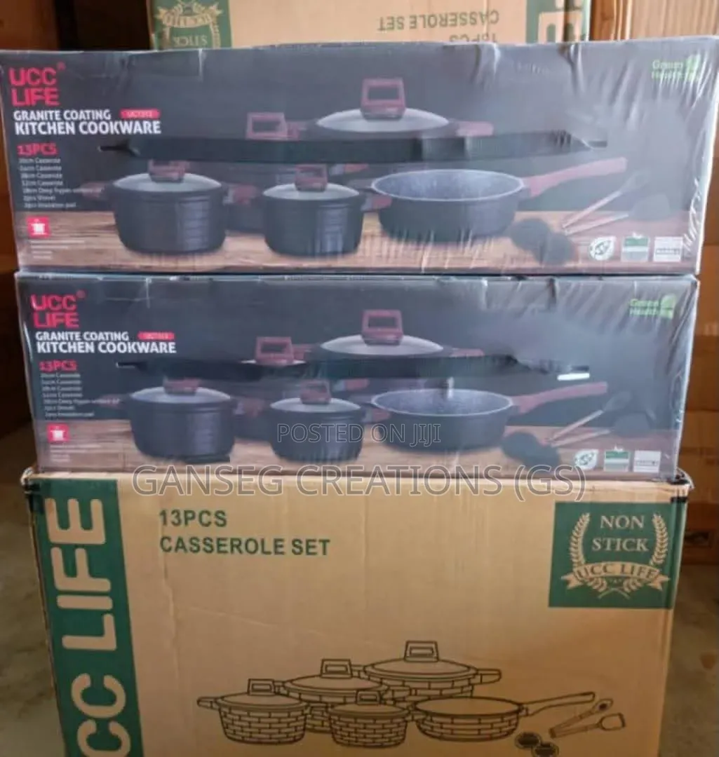 Premium Ucc Life 11-Piece Brick Design Granite Non-Stick Cookware Set