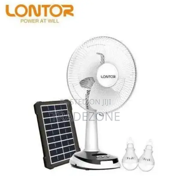 Lontor 12 Inch Solar Rechargeable Fan CTL-Cf025sp-12