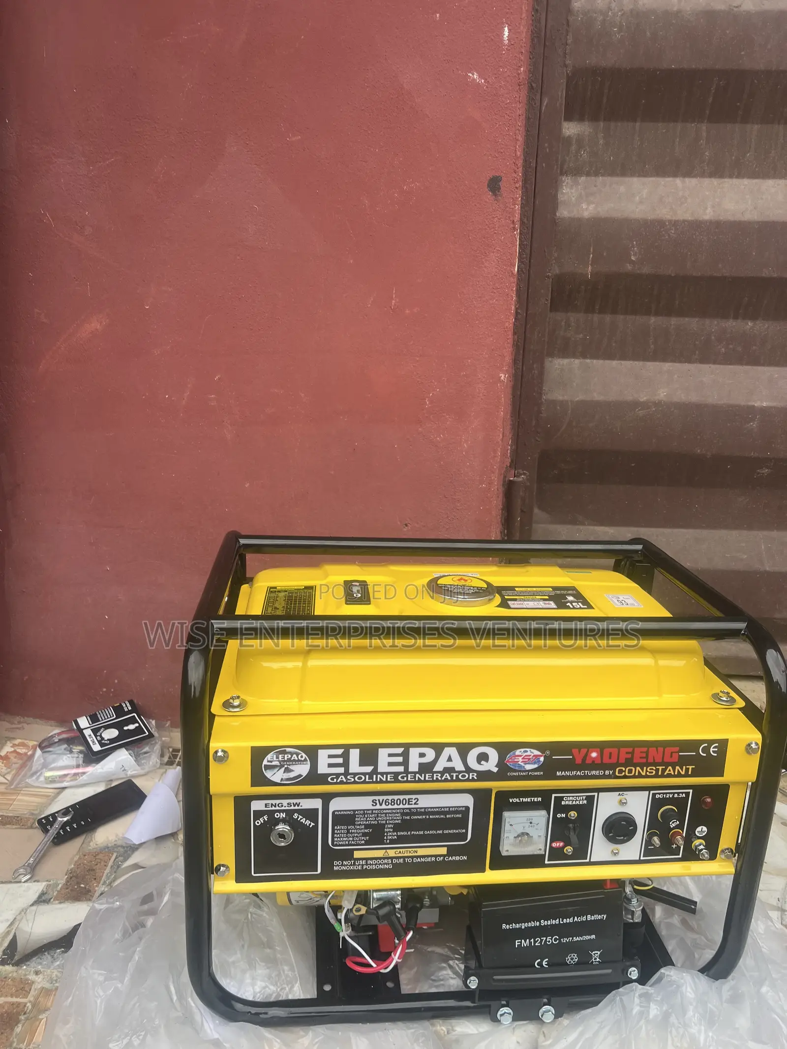 Elepaq Constant Generator 4.5kva Key Starter