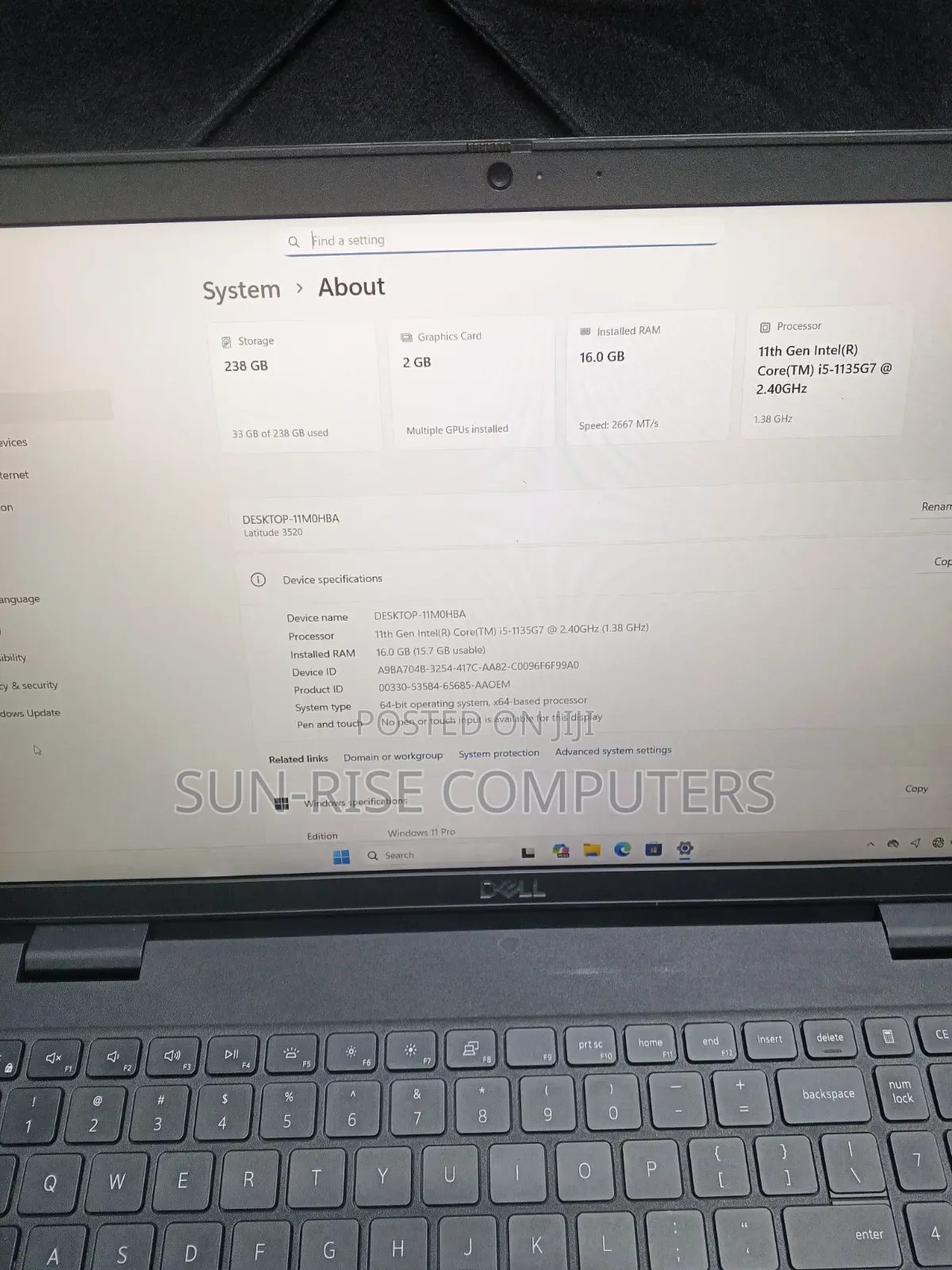 Laptop Dell Latitude 3520 16GB Intel Core i5 SSD 256GB