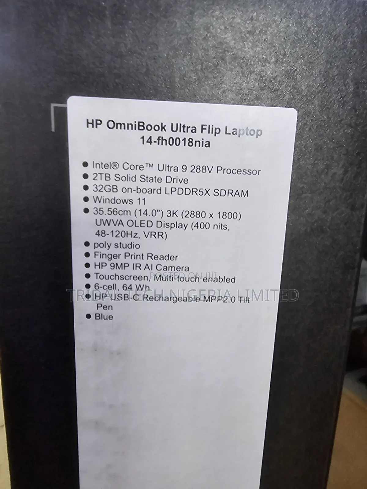 New Laptop HP OmniBook Ultra Flip 14" 32GB Intel Core Ultra 9 SSD 2T