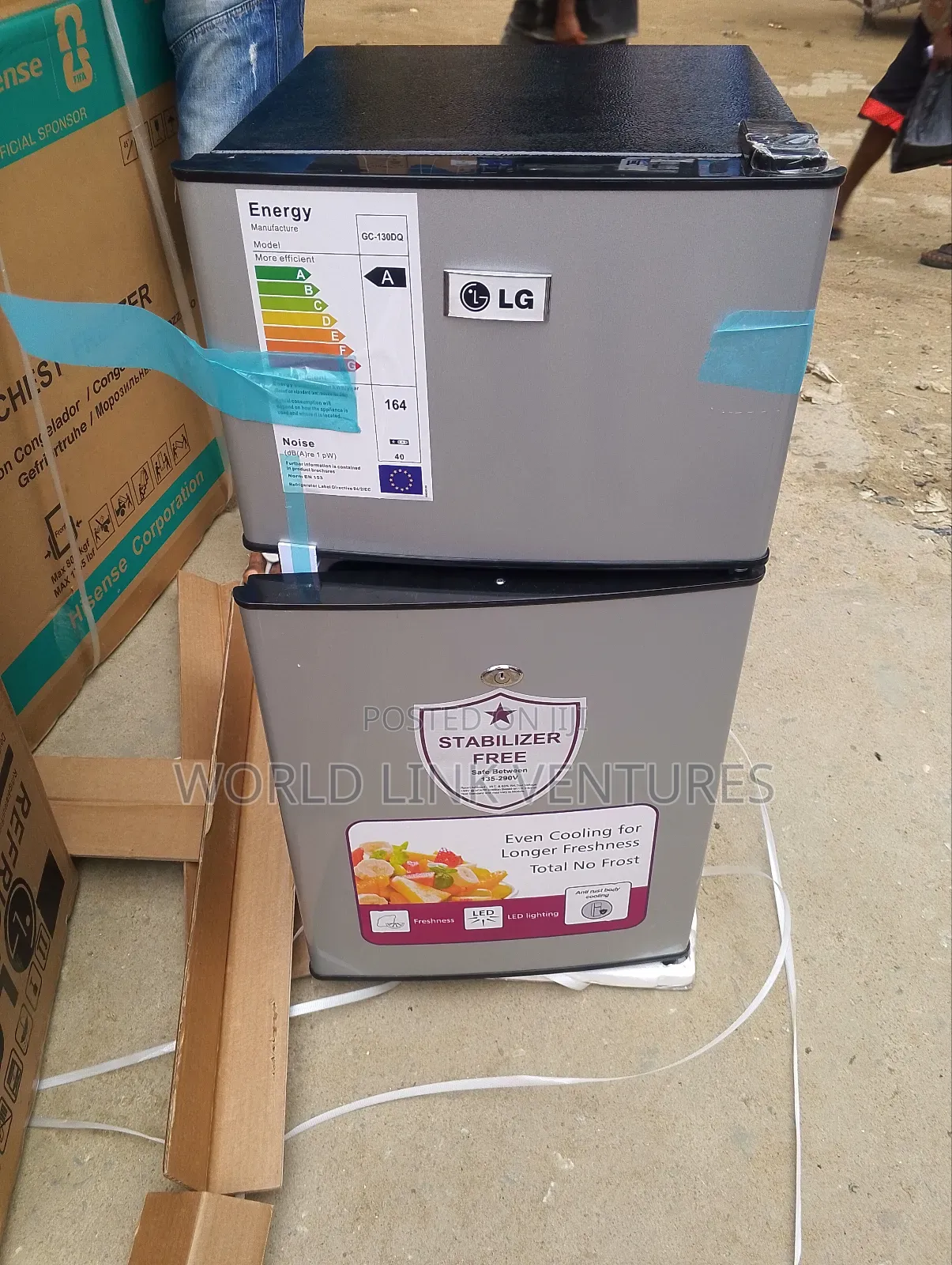 LG Table Top Fridge Double Door Faster Freezing and Low Defrost