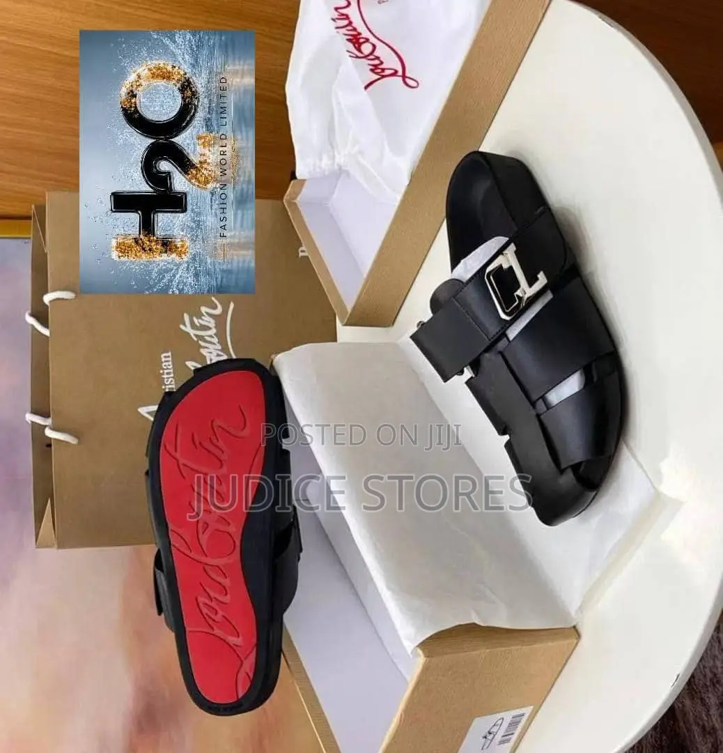 Louboutin Letter Slippers for Men
