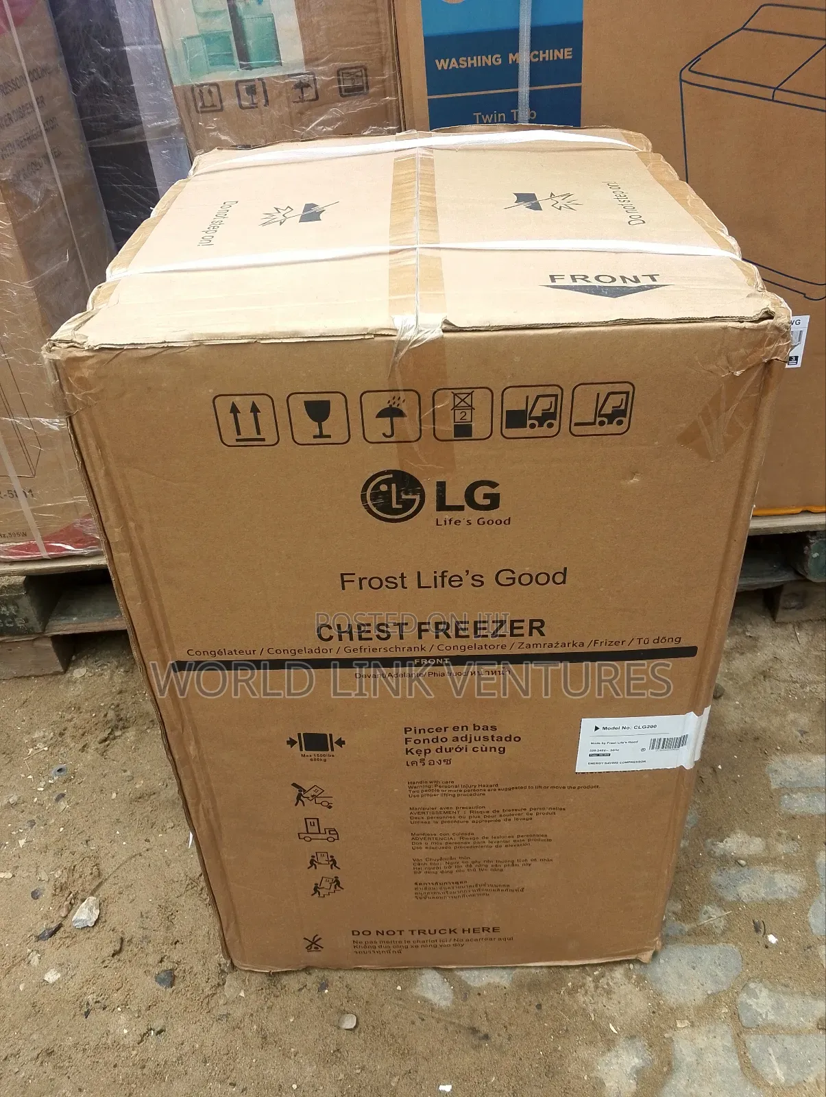 LG Chest Freezer With Sliding Glass Door, Key Lock