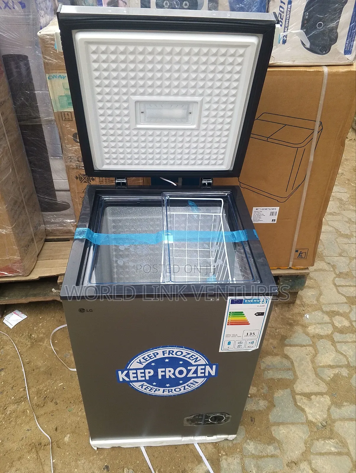 LG Chest Freezer With Sliding Glass Door, Key Lock