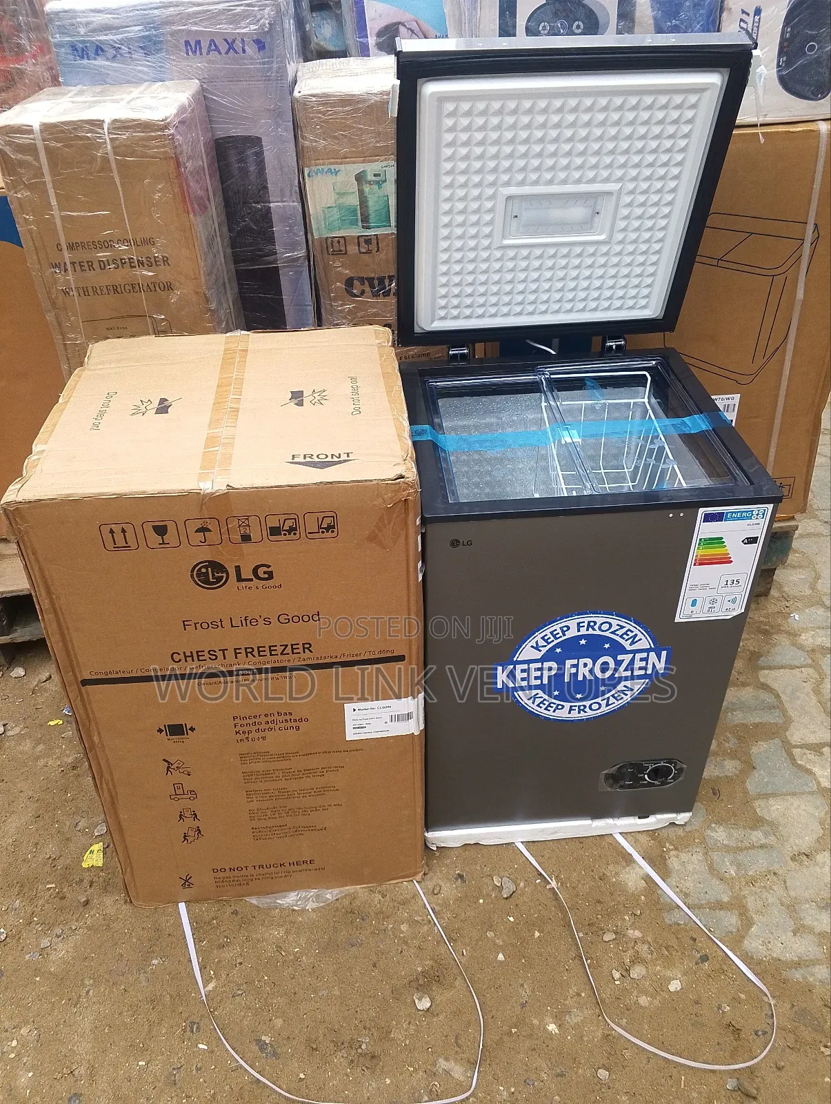 LG Chest Freezer With Sliding Glass Door, Key Lock