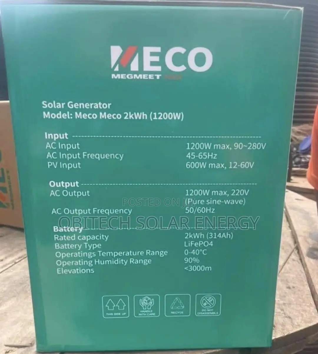 MECO 2kWh 1200W Solar Generator – Reliable Portable Power