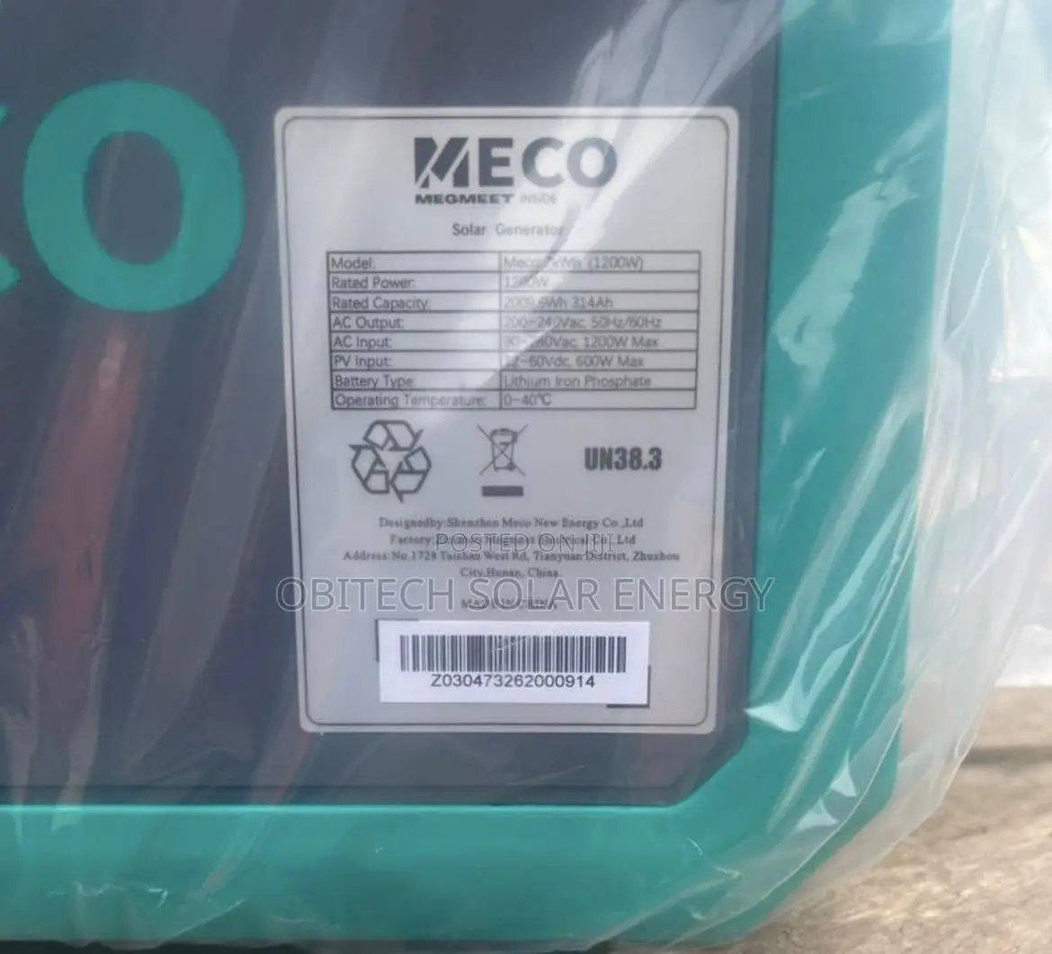 MECO 2kWh 1200W Solar Generator – Reliable Portable Power