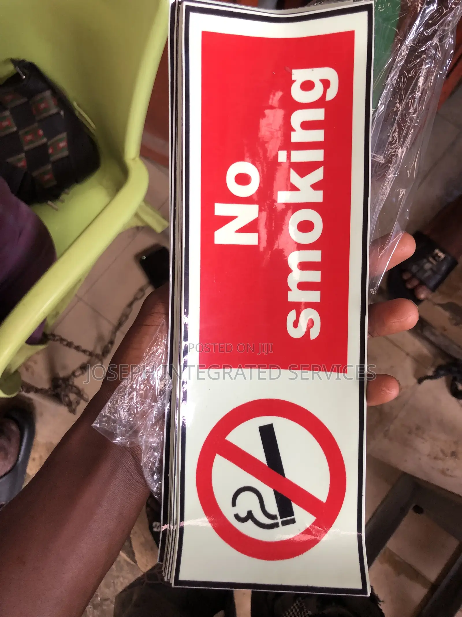 Set of Self-Adhesive "No Smoking" Stickers
