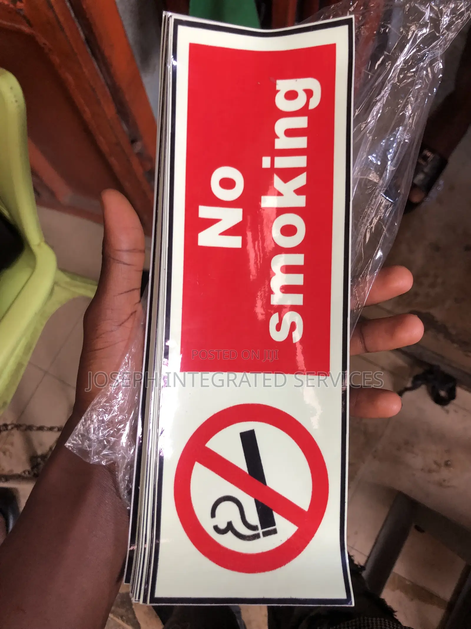 Set of Self-Adhesive "No Smoking" Stickers