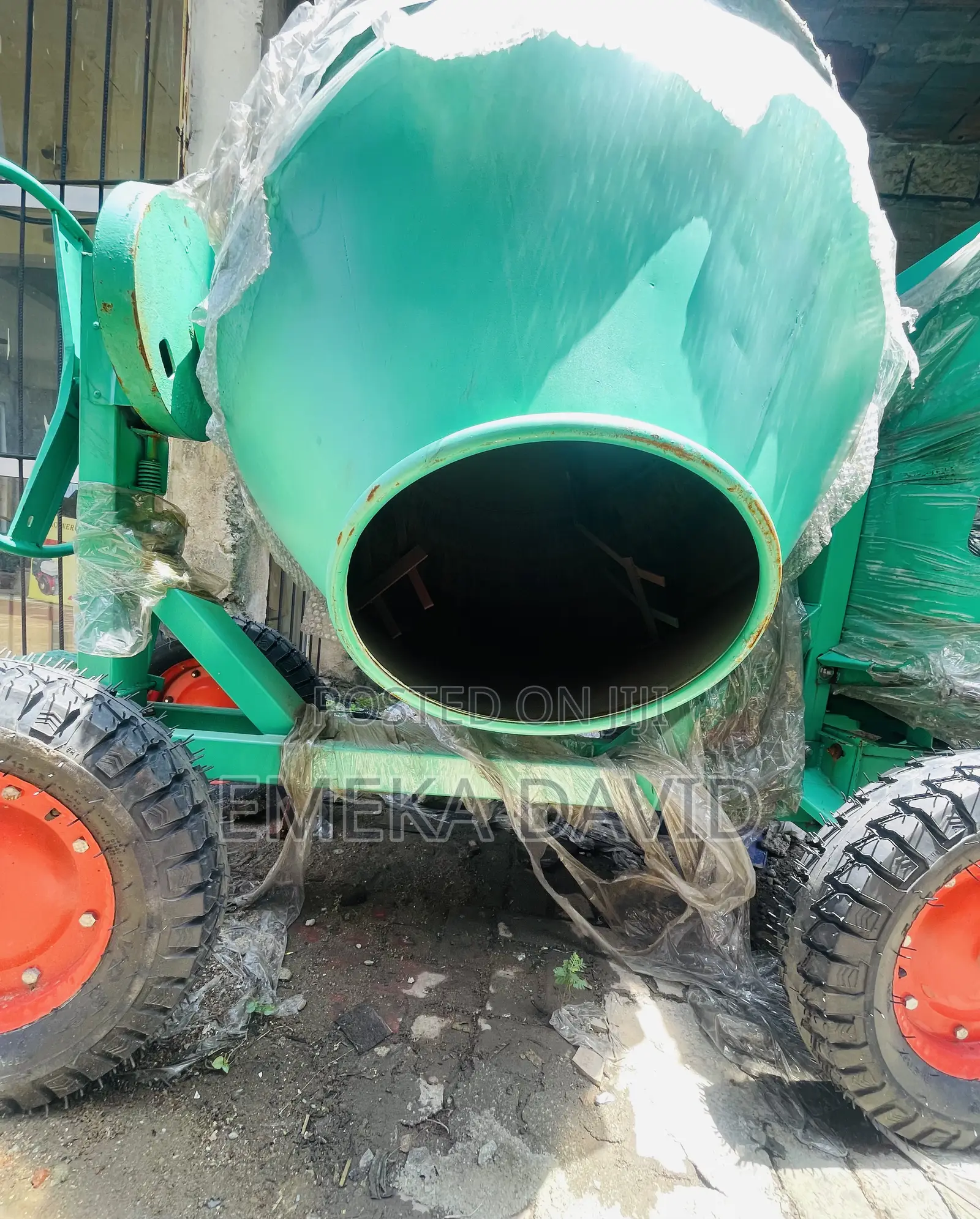 Germantec Concrete Mixer Has a 600 Liter Drum.