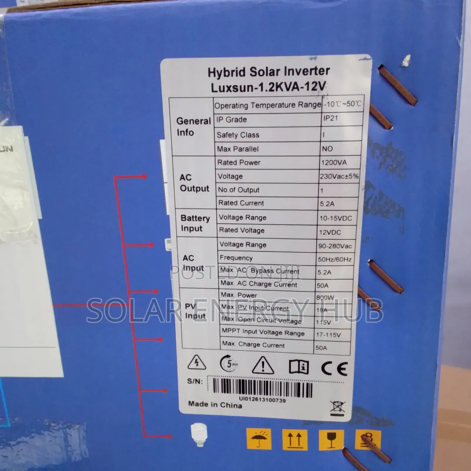 1.2kv/12v Luxsun Hybrid Inverter