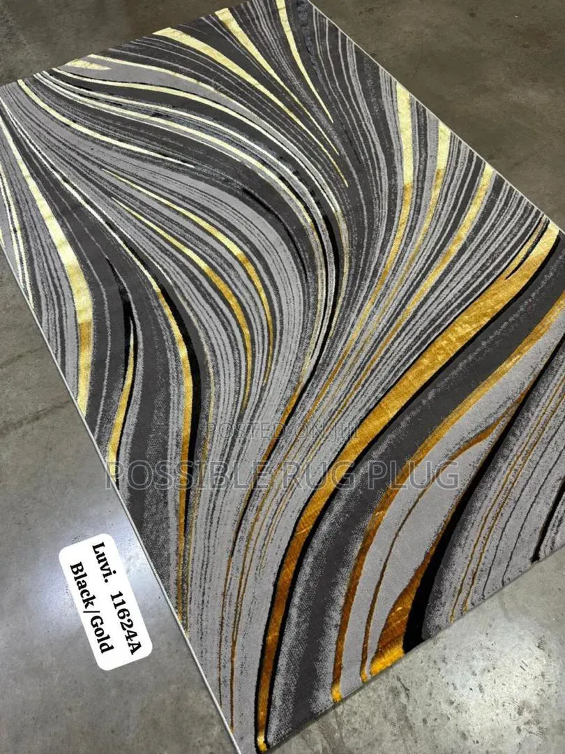 Luvi Black/Gold/Gray Center Rugs