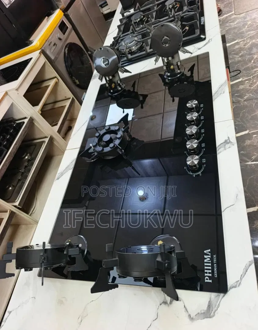Original PHIIMA German Technology Inbuilt Flips Up 5 Burners Gas HOB