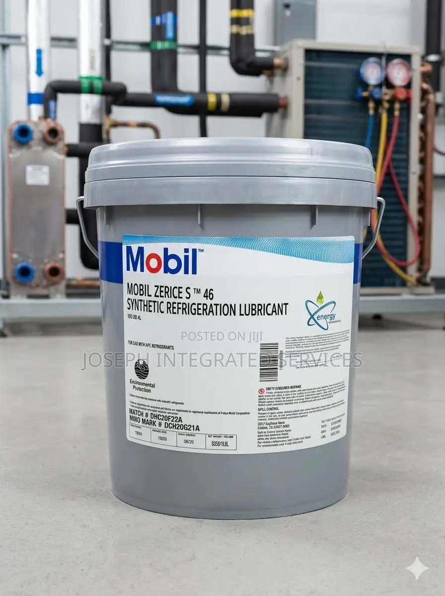 Mobil Zerice S 46 Synthetic Refrigeration Lubricant.