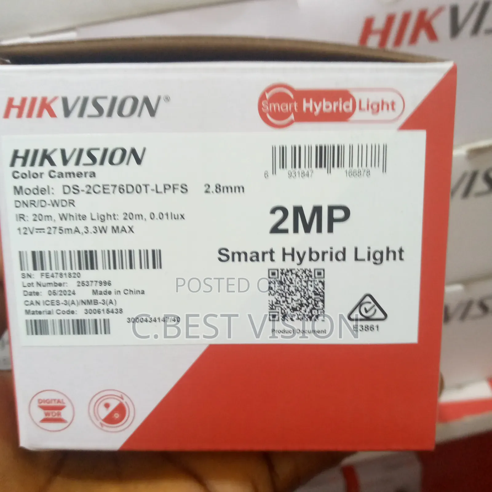 2mp Hikvision Wired Color Vu Camera