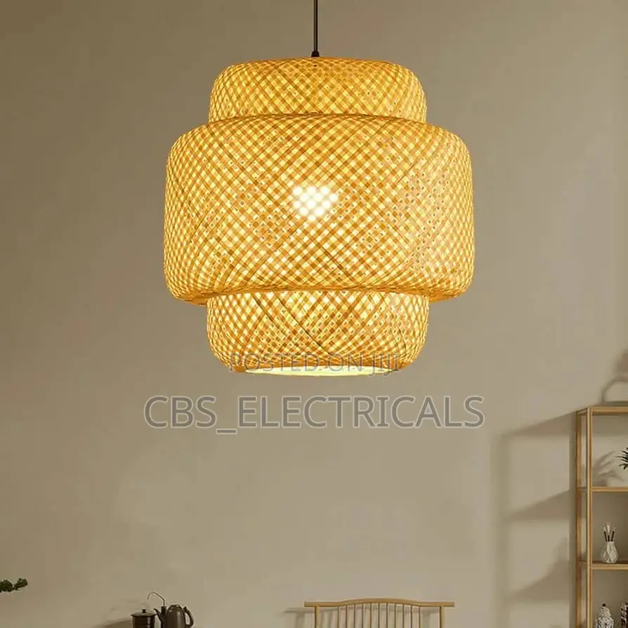 Artisan Woven Bamboo Rattan Single Pendant Light