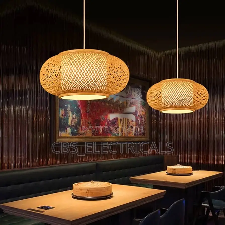 Artisan Woven Bamboo Rattan Single Pendant Light