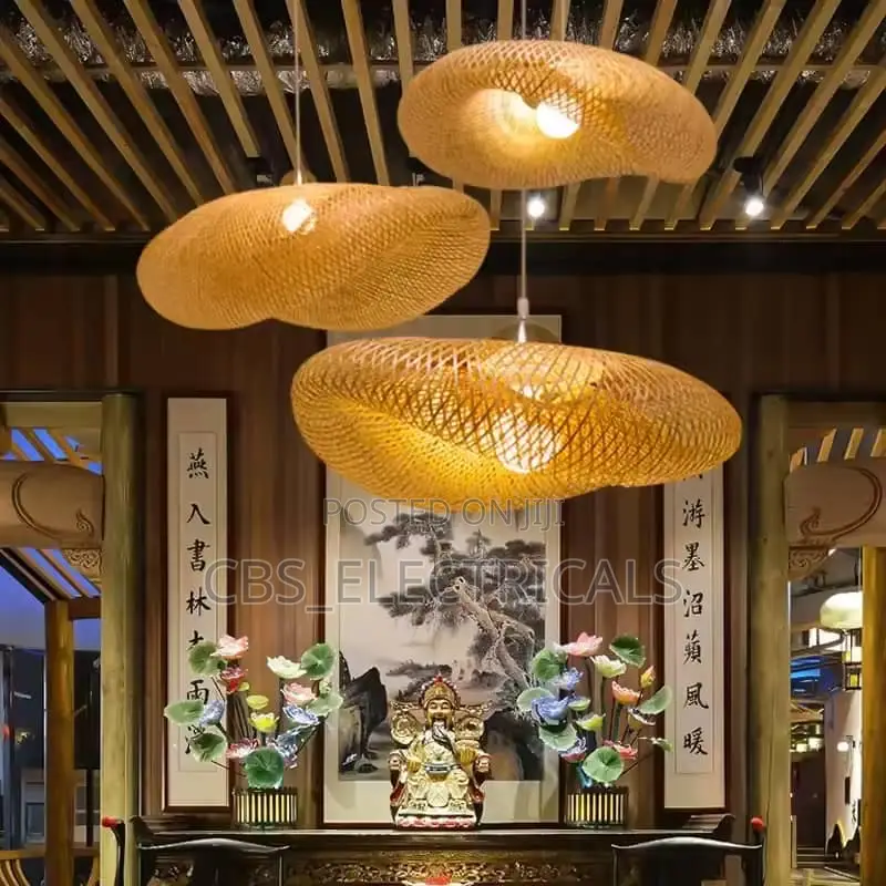 Artisan Woven Bamboo Rattan Single Pendant Light