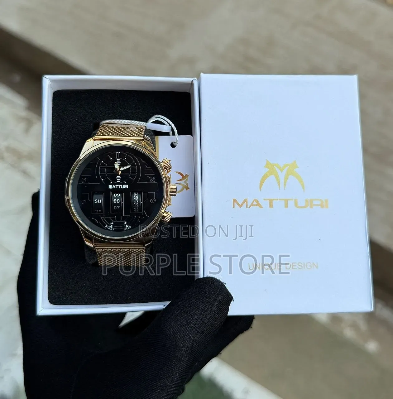 Matturi Net Chain Strap Meter Design Watch